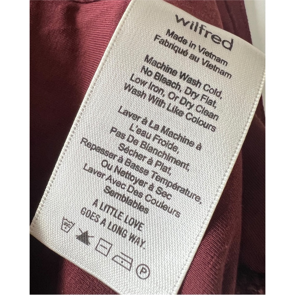 Aritzia Wilfred Nuage Bodysuit in Burgundy Cherry Cola Red Size Small - Picture 7 of 8